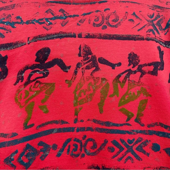 Vintage women’s 3X tribal cotton tshirt Honors Plus Size pink hip hop streetwear - Picture 2 of 7